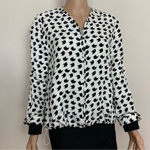 Women's DEREK LAM Black & White NEW YORK MCM Zip Up DESIGNER Pure SILK JACKET  4